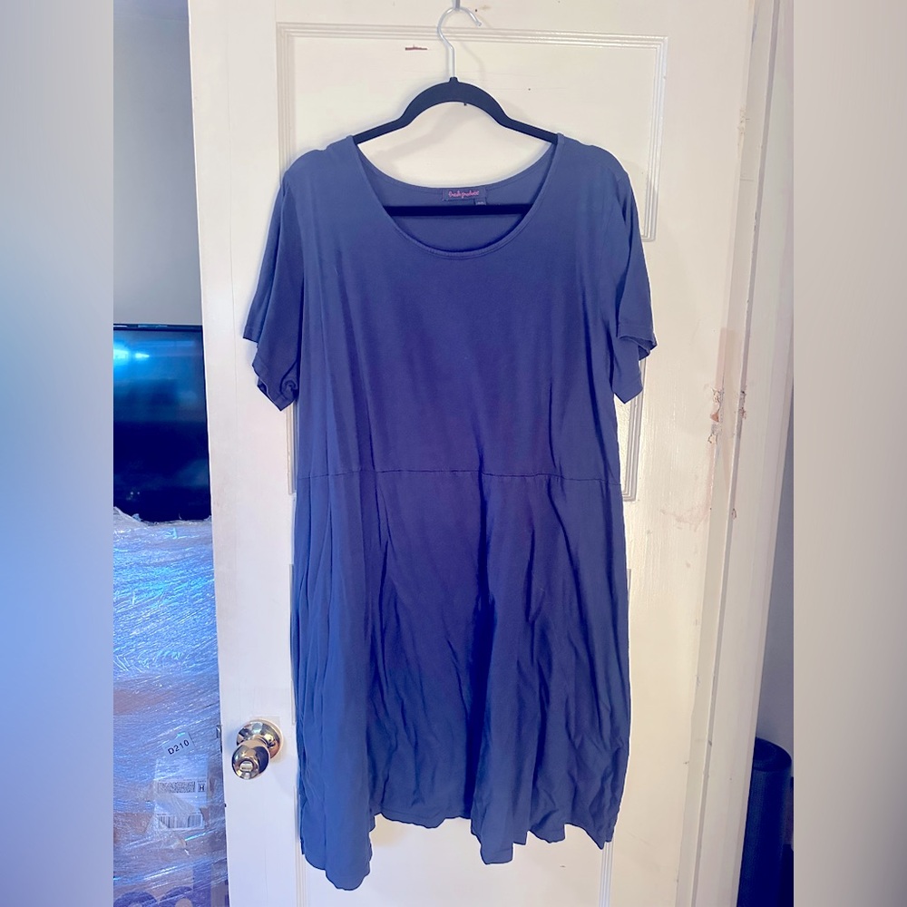 Fresh produce blue dress